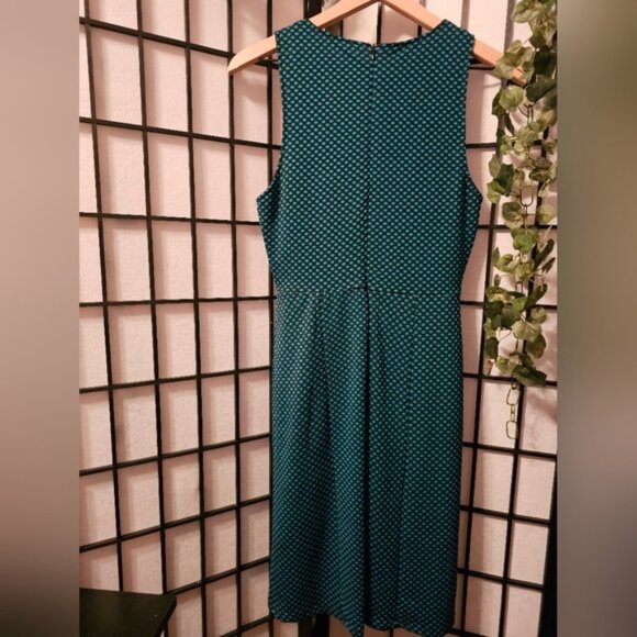 41 HAWTHORN Retro Black and Blue Polka Dot Dress Size Meduim - Picture 2 of 5